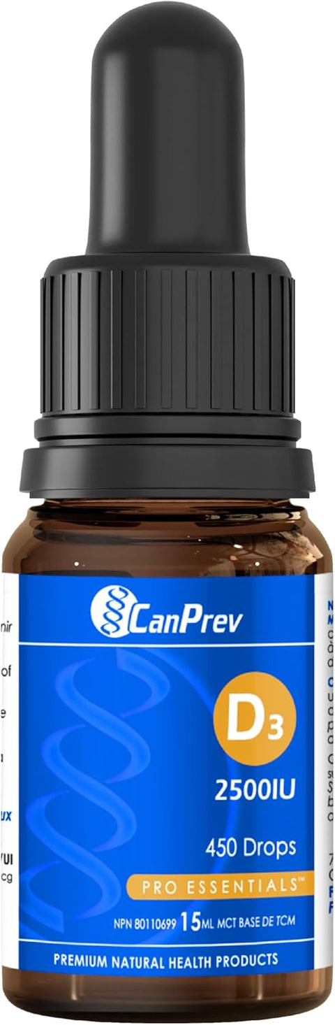 CanPrev D3 Drops 2500IU MCT Base 15mL