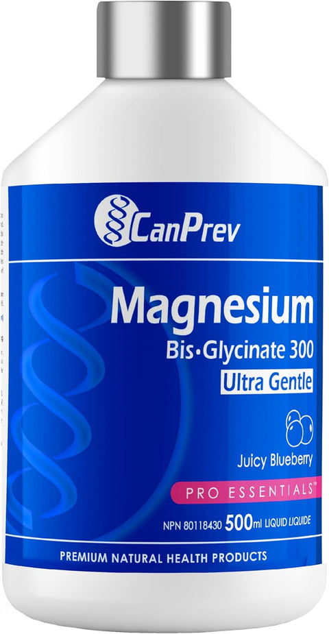 CanPrev Magnesium Bis·Glycinate 300 Ultra Gentle - Juicy Blueberry 500mL