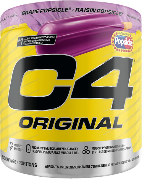 Cellucor C4 Original Grape Popsicle Pre Workout Powder 30 Servings 165g