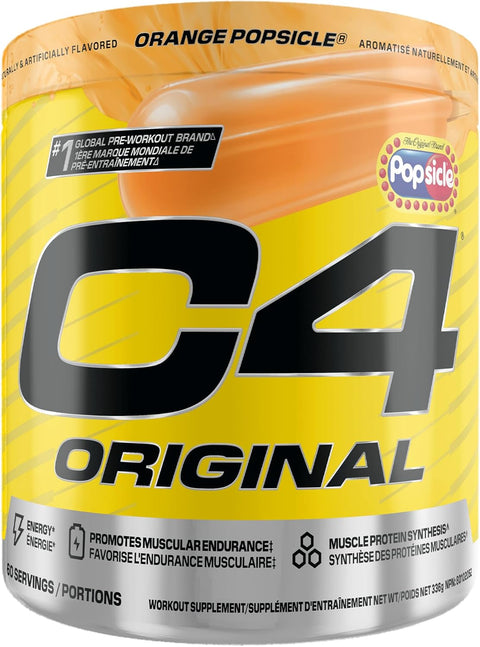 Cellucor C4 Original Orange Popsicle Pre Workout Powder Sugar Free 60 Servings 336g