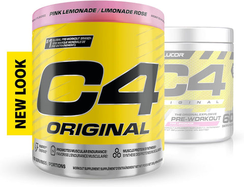 Cellucor C4 Original Pink Lemonade Pre Workout Powder Sugar Free 60 Servings 390g