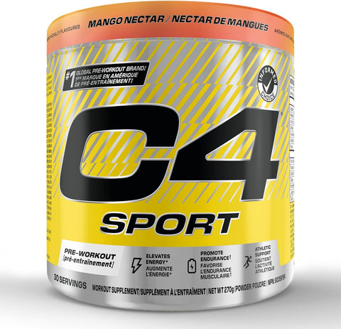 Cellucor C4 Sport Mango Nectar Pre Workout Powder 30 Servings 270g