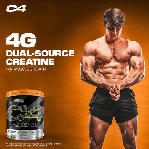 Cellucor C4 Ultimate Orange Mango Pre Workout Powder 20 Servings 370g