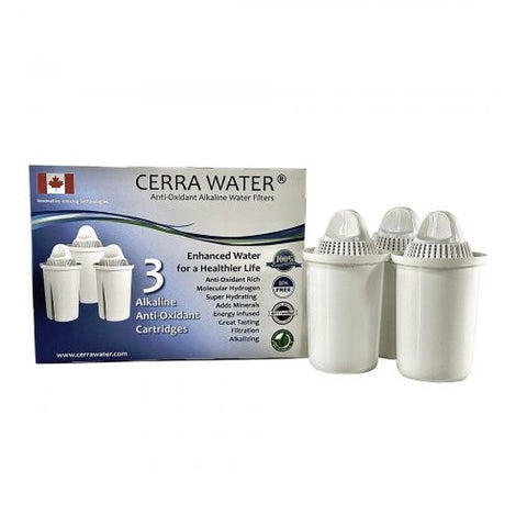 Cerra Water Anti-Oxidant Alkaline Water Replacement Filters 3 Pack - YesWellness.com