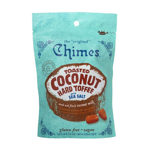 Expires January 2026 Clearance Chimes Toasted Coconut Hard Toffee with Sea Salt 100g