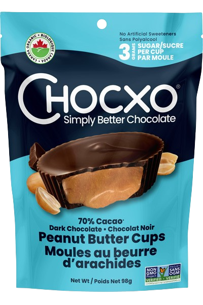 ChocXO Organic Dark Chocolate Cups 6 x 98g (Various Flavours)