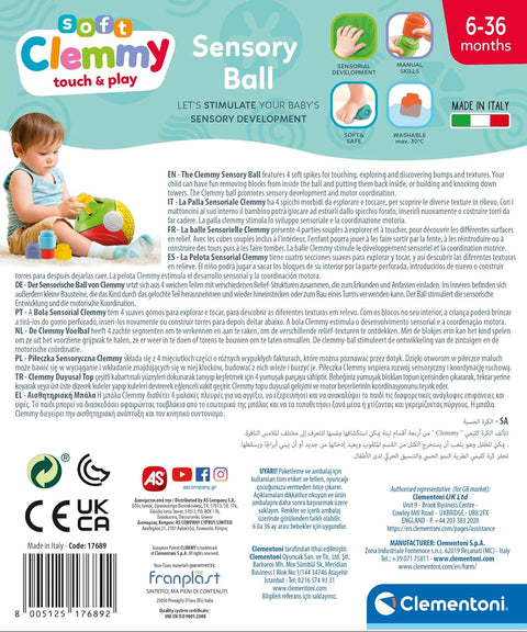 Clementoni Soft Clemmy Touch, Roll & Play Sensory Ball