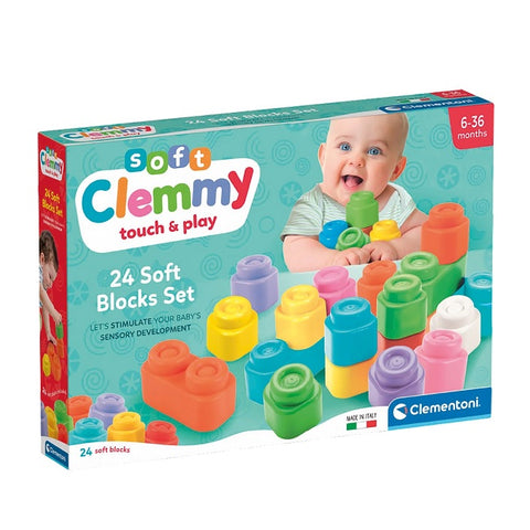 Soft Clemmy Touch & Play Blocks Set of 24 - YesWellness.com
