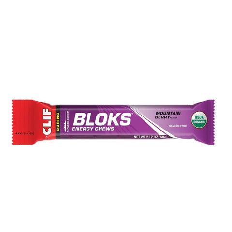Expires March 2026 Clearance Clif Bloks Energy Chews Mountain Berry 18 x 60g