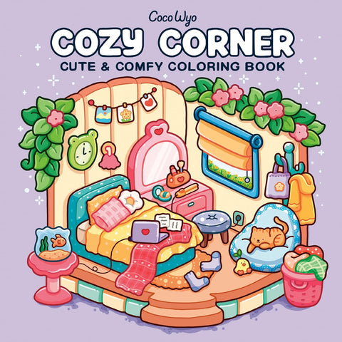 Cozy Corner Coloring Book for Adults and Kids by Coco Wyo