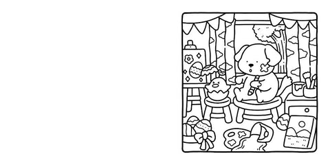 Cozy Cuties Coloring Book for Adults and Kids by Coco Wyo