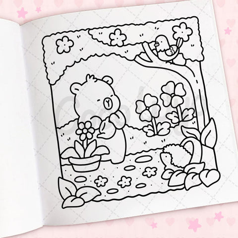 Cozy Cuties Coloring Book for Adults and Kids by Coco Wyo