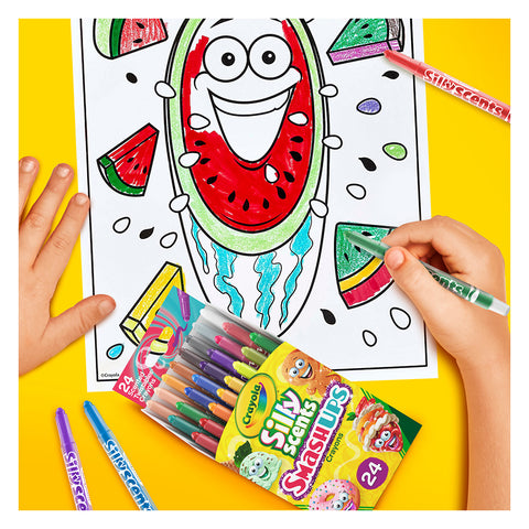 Crayola Silly Scents Smashups Crayons - 24 Mini Scented Twistables