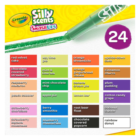 Crayola Silly Scents Smashups Crayons - 24 Mini Scented Twistables