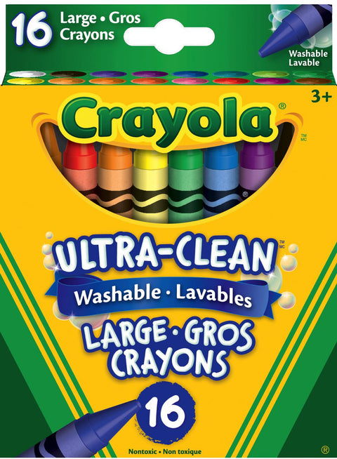 Crayola Washable Wax Crayons 16 Crayons