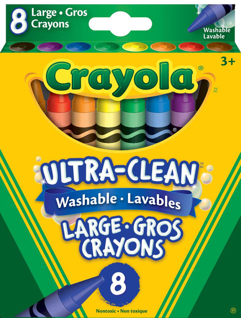 Crayola Washable Wax Large Gros Crayons