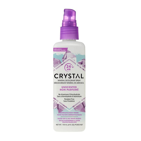 Crystal Mineral Deodorant Spray Unscented 118mL