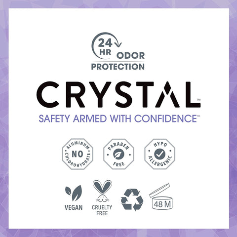 Crystal Mineral Deodorant Stick Unscented (Various Sizes)