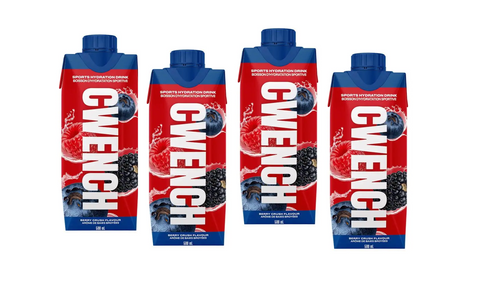 Cwench Hydration Sports Hydration Drink Berry Crush Flavor 4 x 500mL