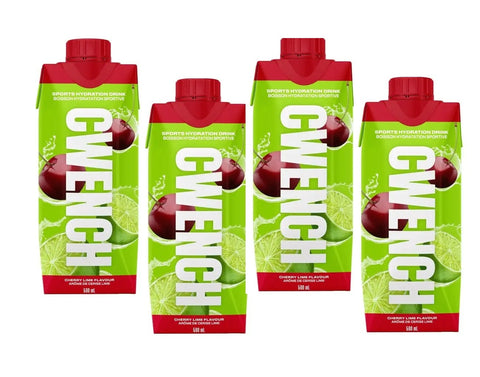 Cwench Hydration Sports Hydration Drink Cherry Lime Flavor 4 x 500mL