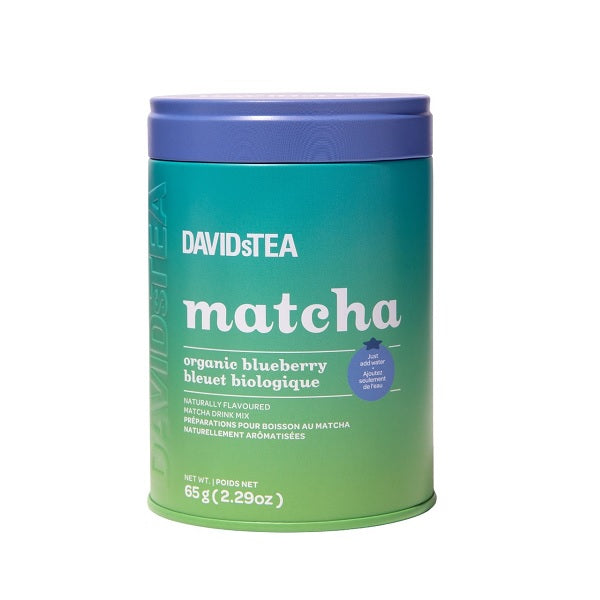 DAVIDsTEA Organic Blueberry Matcha 65g-Refreshing Bliss