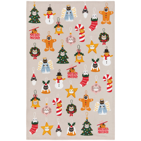 Danica Jubilee Bauble Cats Christmas Dishtowel - Yeswellness.com