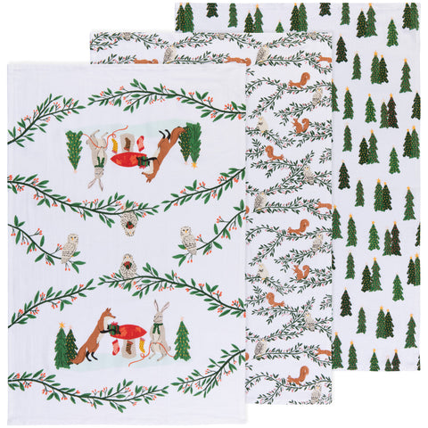 Danica Jubilee Forest Fete Floursack Dishtowels Set of 2