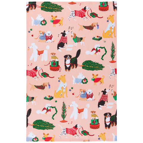 Danica Jubilee Holiday Hounds Christmas Cotton Dishtowels Set of 2