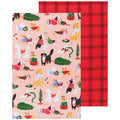 Danica Jubilee Holiday Hounds Christmas Cotton Dishtowels Set of 2
