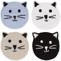 Danica Jubilee Meow & Furever Crochet Coasters Set of 4 Assorted