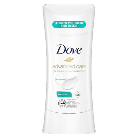 Dove Advanced Care Unscented Antiperspirant Stick 45g