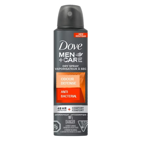 Dove Men+Care Antibacterial Odour Defense Dry Spray 107g