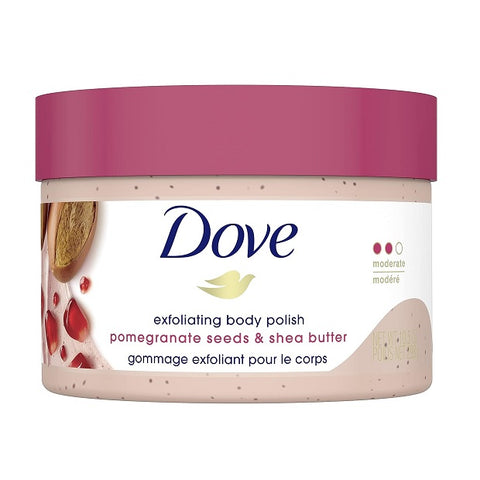 Dove Exfoliating Body Polish Scrub Pomegranate Seeds & Shea Butter 298g