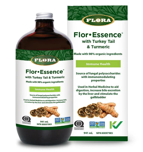 Flora Health Flor-Essence with Turkey Tail & Turmeric