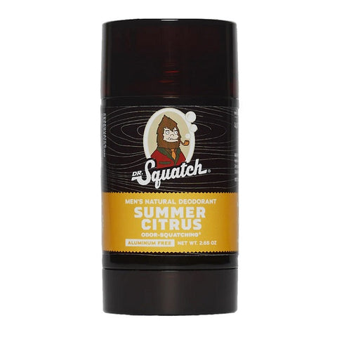 Expires February 2026 Clearance Dr. Squatch Men's Natural Deodorant Summer Citrus 2.65oz (75g)