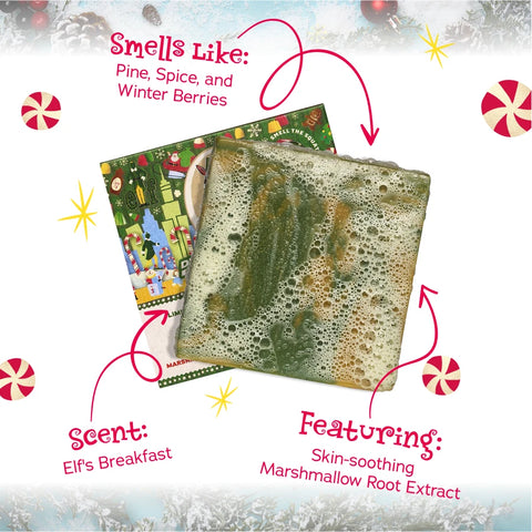 Dr. Squatch Elf Ninny Scrubbins Holiday Bar Soap 5 oz