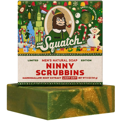 Dr. Squatch Elf Ninny Scrubbins Holiday Bar Soap 5 oz