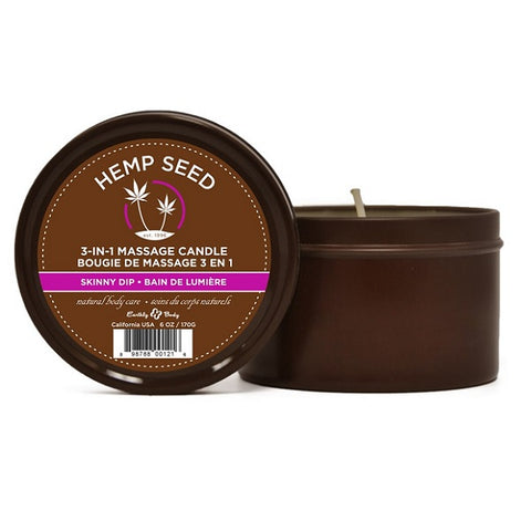 Earthly Body Hemp Seed 3 In 1 Massage Candle 