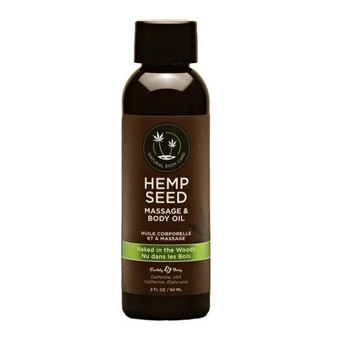 Earthly Body Hemp Seed Massage & Body Oil Naked In The Woods 60mL - YesWellness.com