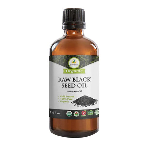 Ecoideas Organic Raw Black Cumin Seed Oil 225mL - YesWellness.com