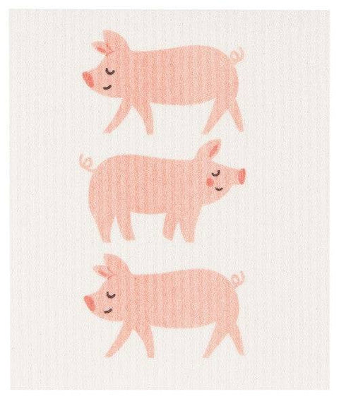 Ecologie by Danica Penny Pig Swedish Dishcloth