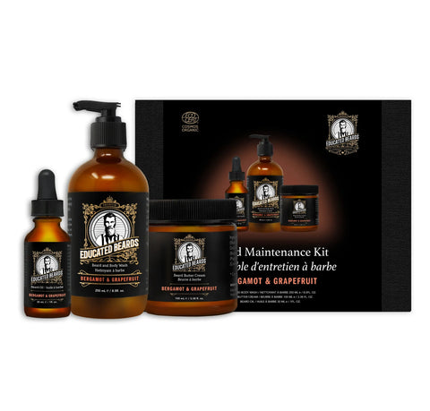 Educated Beards Beard Maintenance Kit - Bergamot & Grapefruit