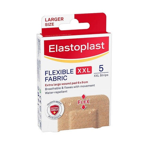 Expires February 2026 Clearance Elastoplast Flexible Fabric XXL Adhesive Bandages 5 Strips