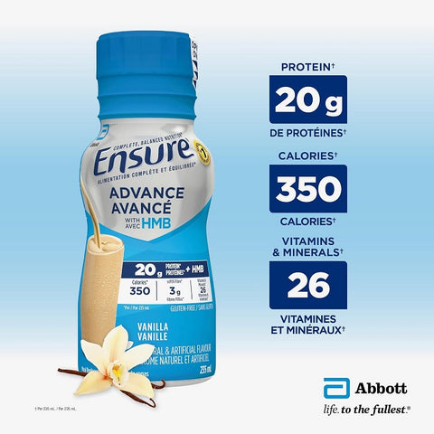 Ensure Advance with HMB Protein Max Vanilla 4 pack 235mL
