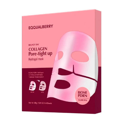 Eqqualberry Collagen Pore-tight up Hydrogel Mask 4 Pieces