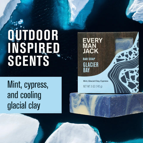 Every Man Jack Cold Plunge Body Bar Soap - Glacier Bay 5 oz