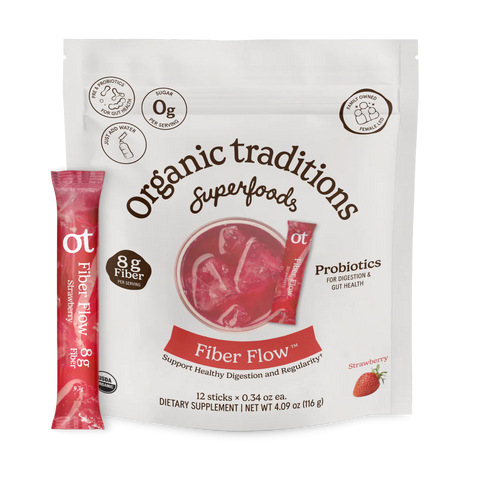 Organic Traditions Superfoods Fibre Flow Probiotics 12 Sticks