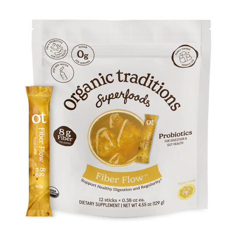 Organic Traditions Superfoods Fibre Flow Probiotics 12 Sticks
