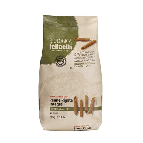 Felicetti Organic Wholewheat Penne Rigate 454g