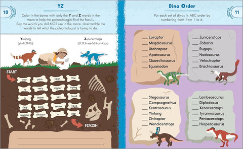First Grade Activity Book: Dinosaurs Content